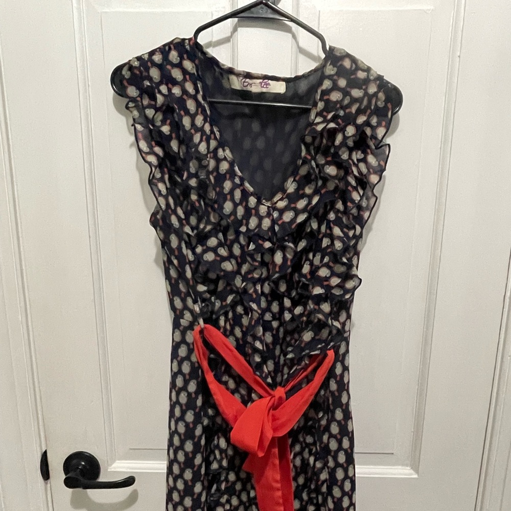 Bird pattern dress, large